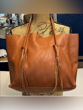 B-LOW THE BELT MIGUEL TOTE BAG BROWN LEATHER